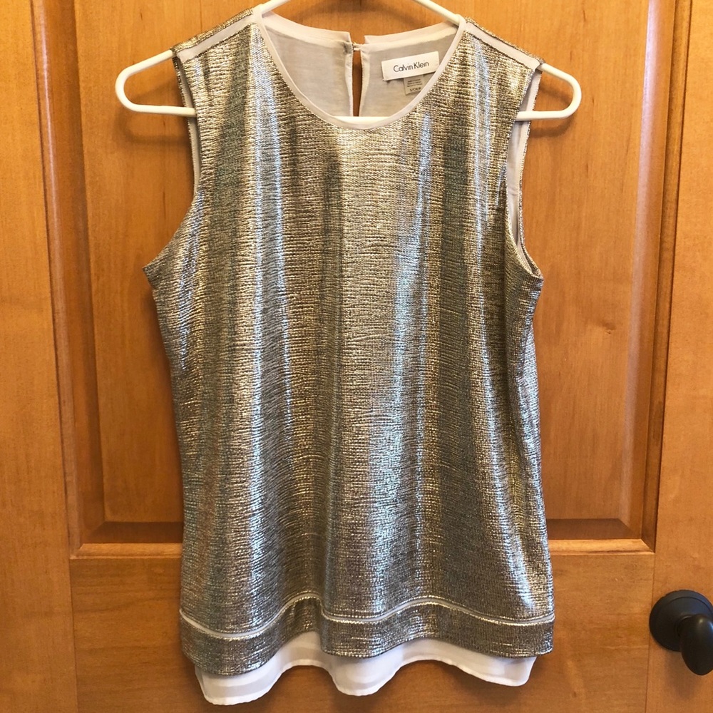 Calvin Klein Shiny Gold Tank Top